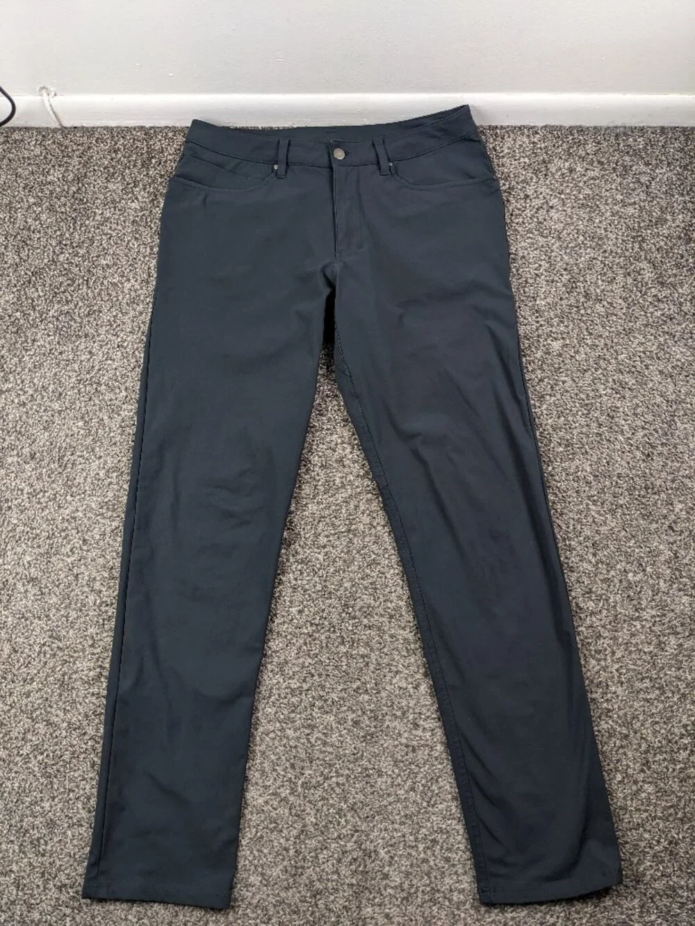 2022 Lululemon Pants ABC Classic Fit Warpstreme Melanite Gray 32x32 M5ADFS